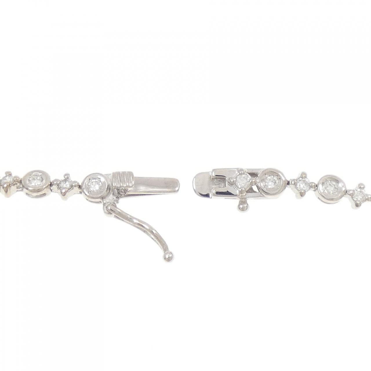 K18WG ダイヤモンド ブレスレット 1.00CT
