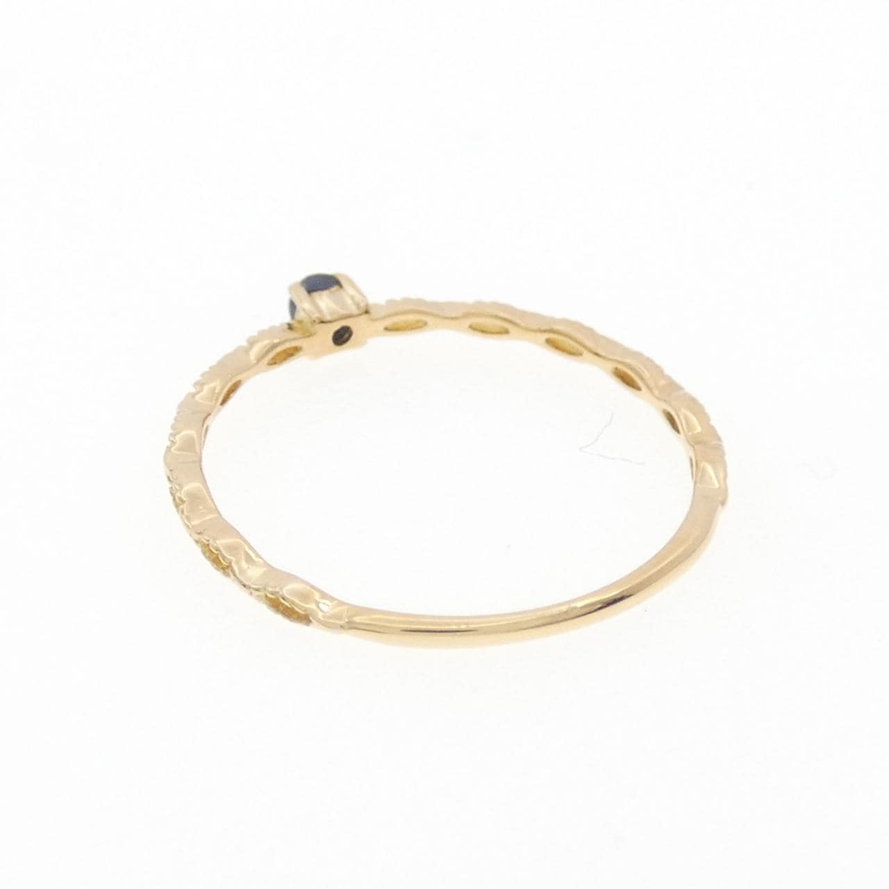 K18YG サファイヤ ピンキー リング