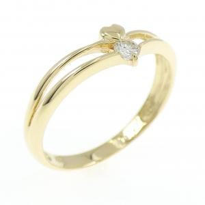 K18YG ハート ダイヤモンド リング 0.07CT