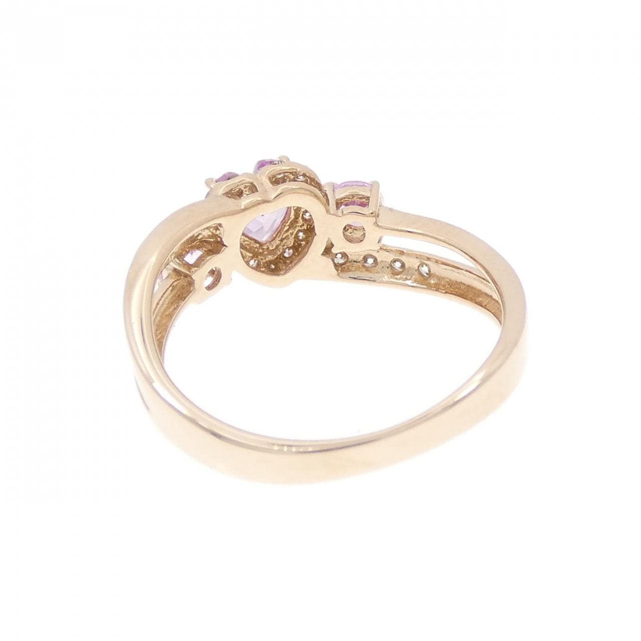 K18PG ハート サファイヤ リング 0.573CT