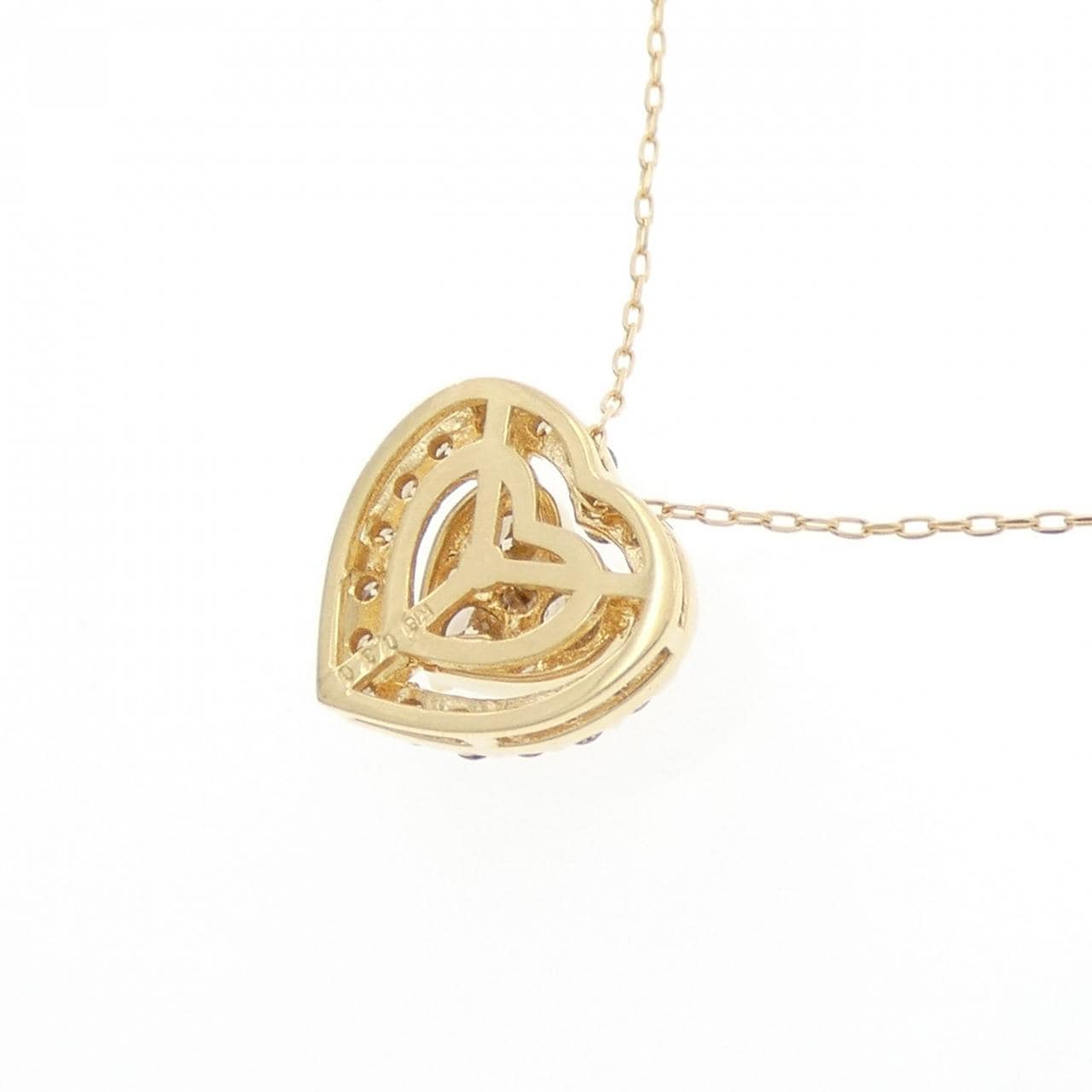 K18YG ハート ダイヤモンド ネックレス 0.30CT