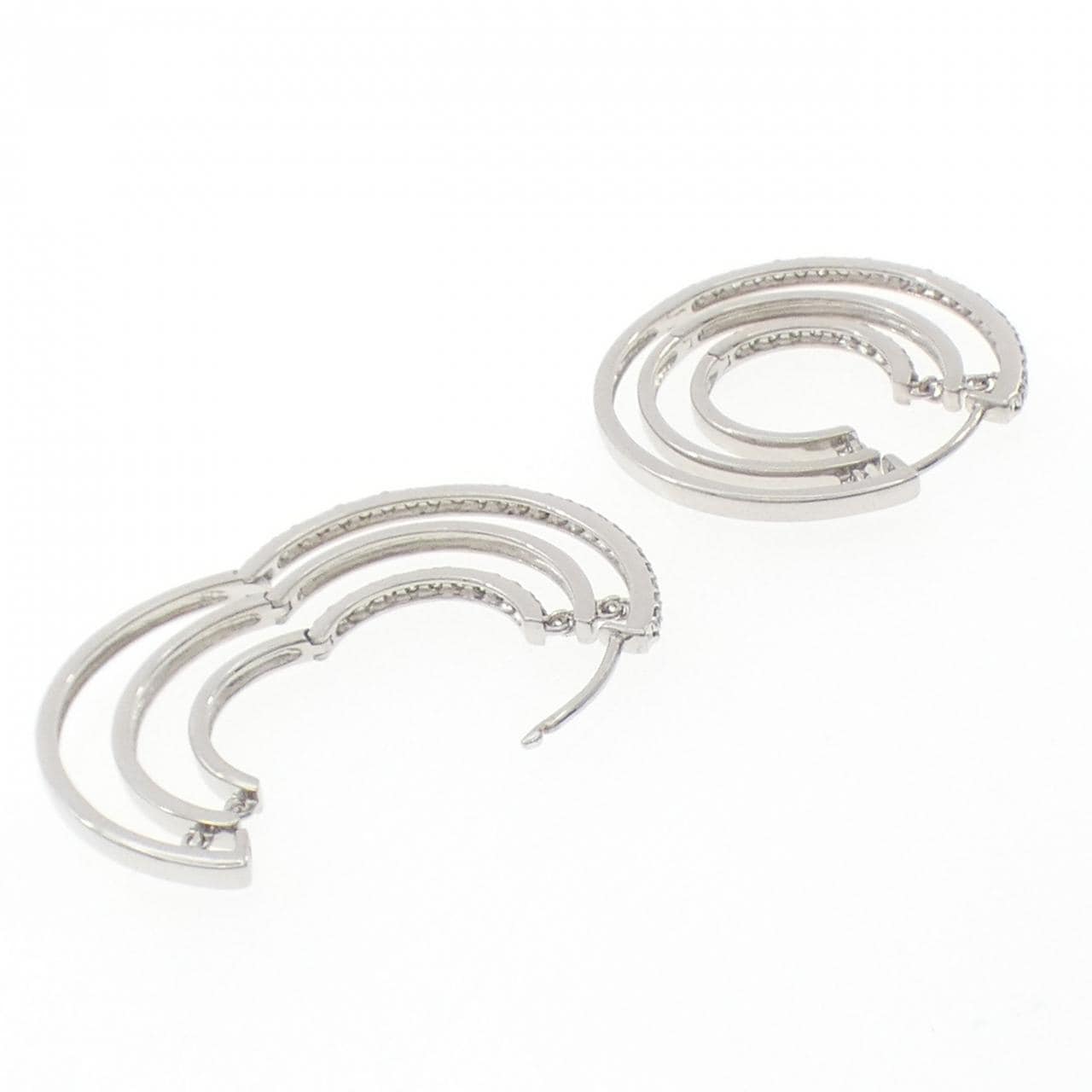 K18WG ダイヤモンド ピアス 1.00CT