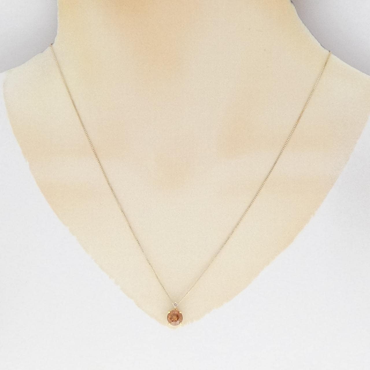 K18YG ジルコン ネックレス 1.50CT