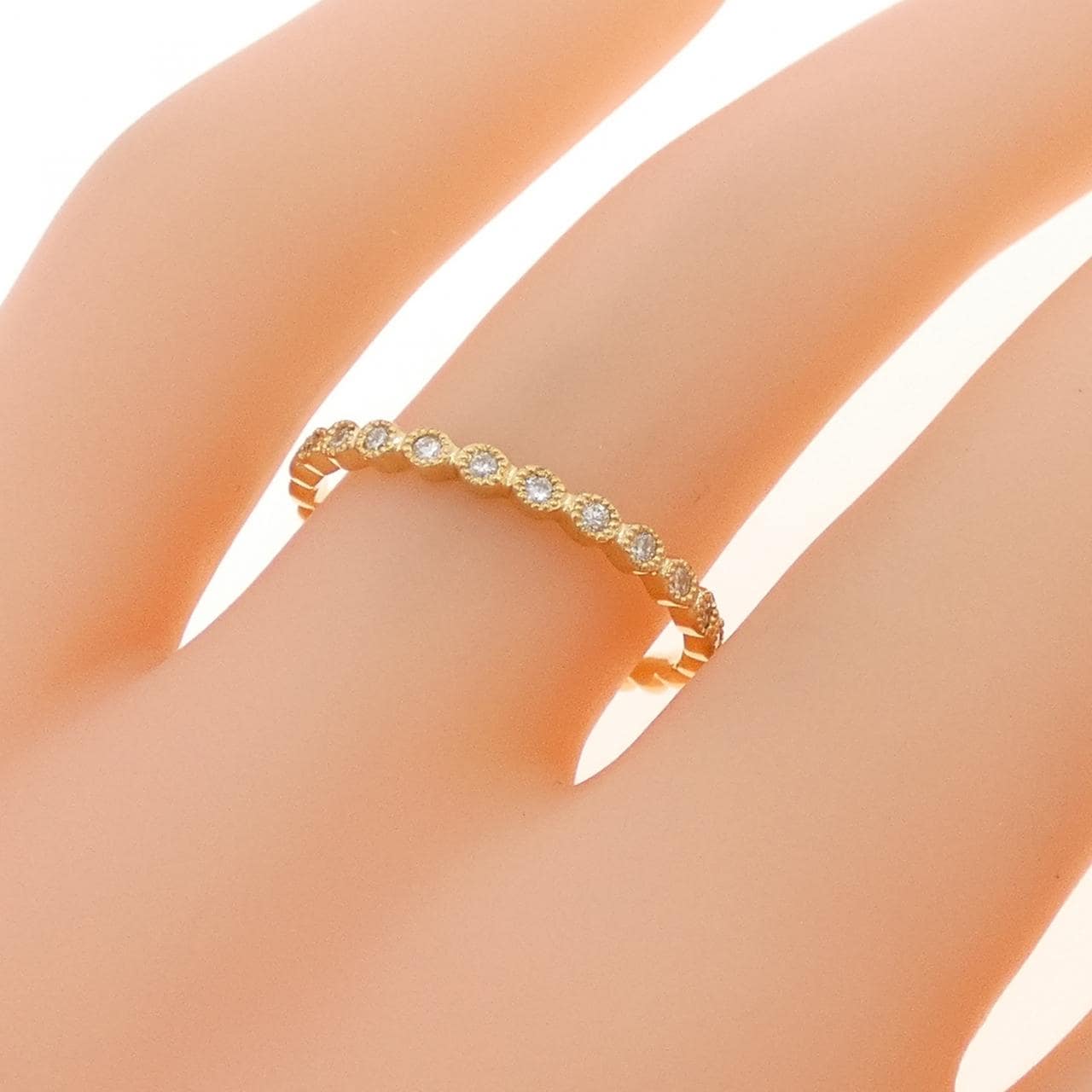 【リメイク】K18YG ダイヤモンド リング 0.10CT