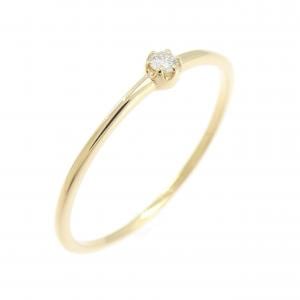 【リメイク】K18YG ソリティア ダイヤモンド リング 0.03CT