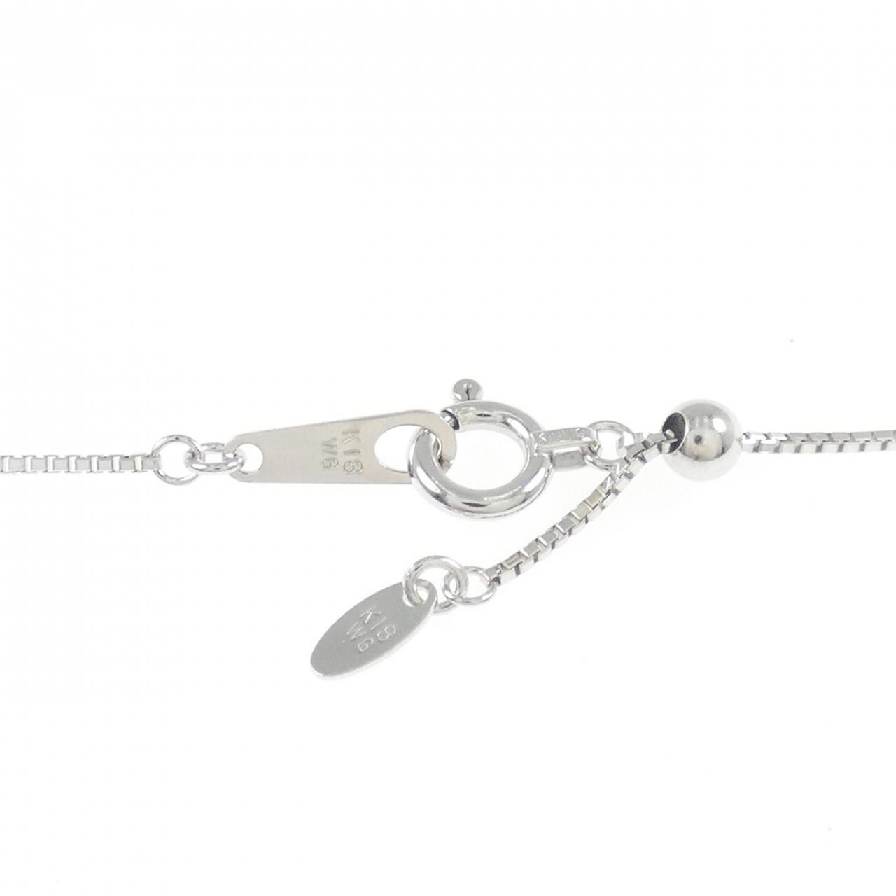 K18WG ビー ダイヤモンド ネックレス 0.26CT