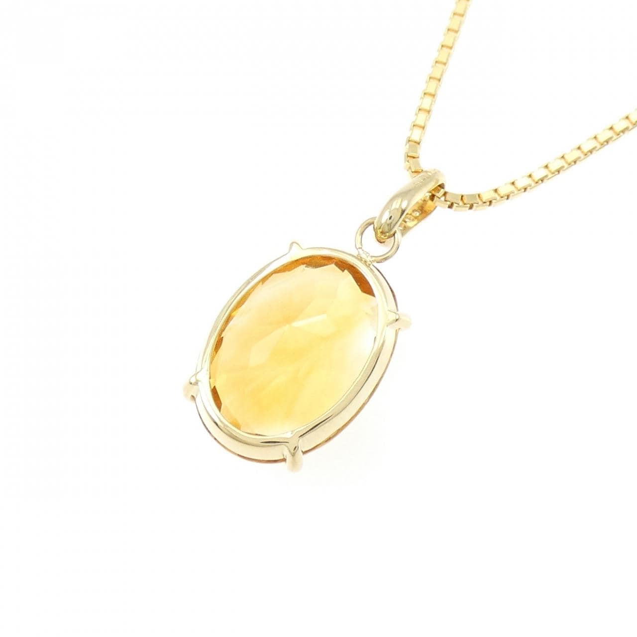 K18YG シトリン ネックレス