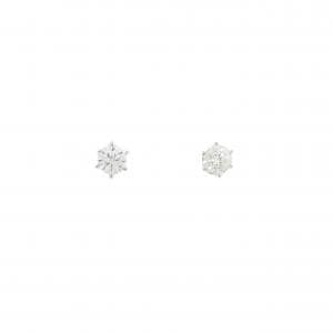 PT900 ソリティア ダイヤモンド ピアス 0.50CT