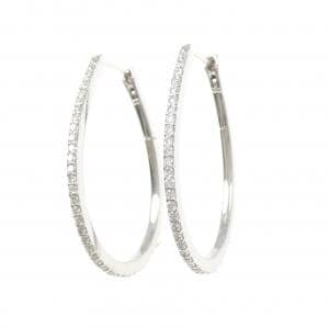 K18WG ダイヤモンド ピアス 0.90CT