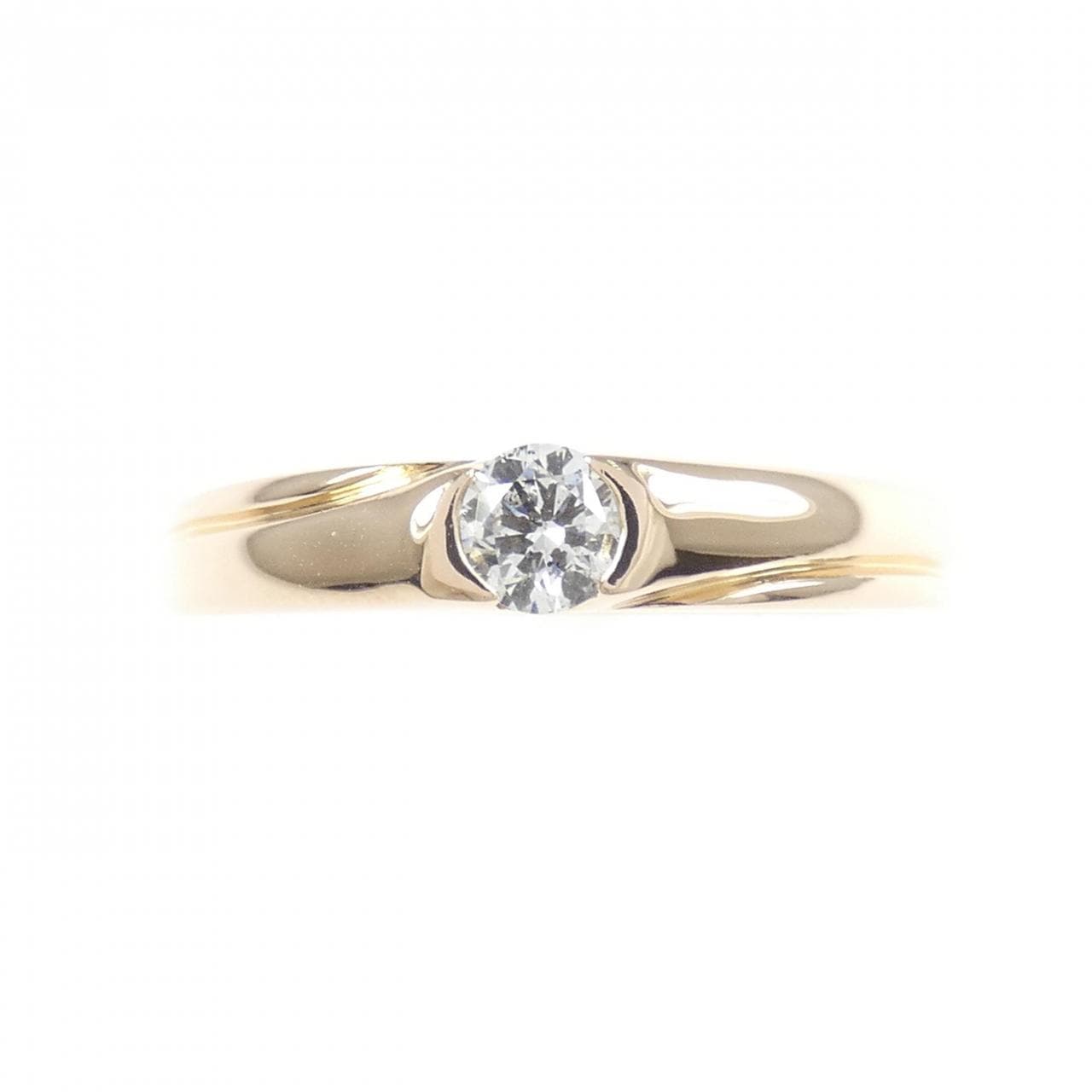 K18PG ダイヤモンド リング 0.15CT