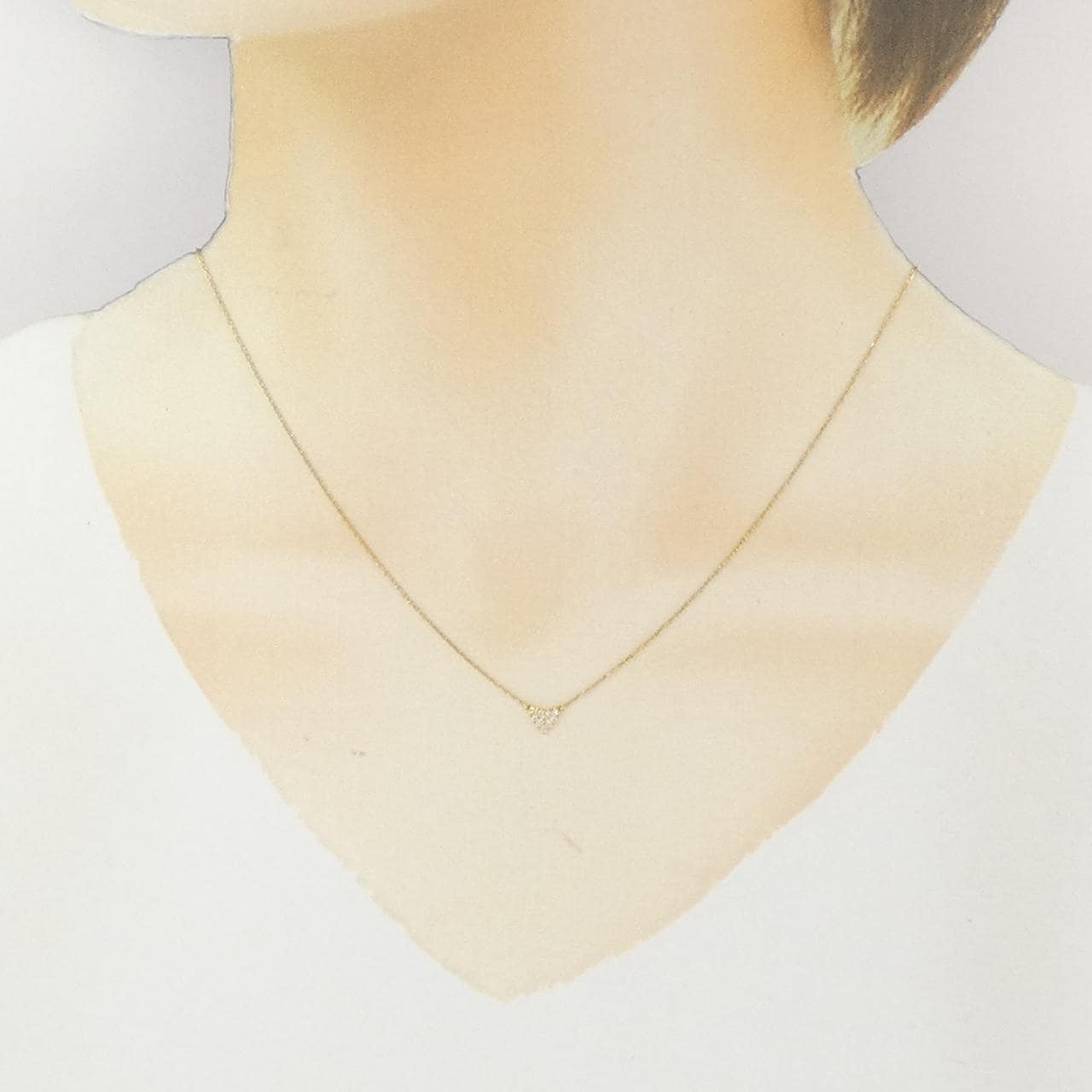 アーカー ハートパヴェ ネックレス 0.05CT