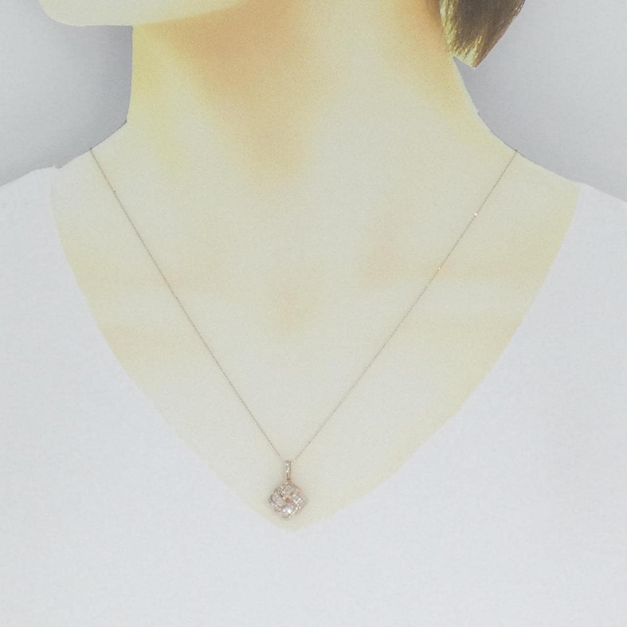 K18PG ダイヤモンド ネックレス 0.40CT