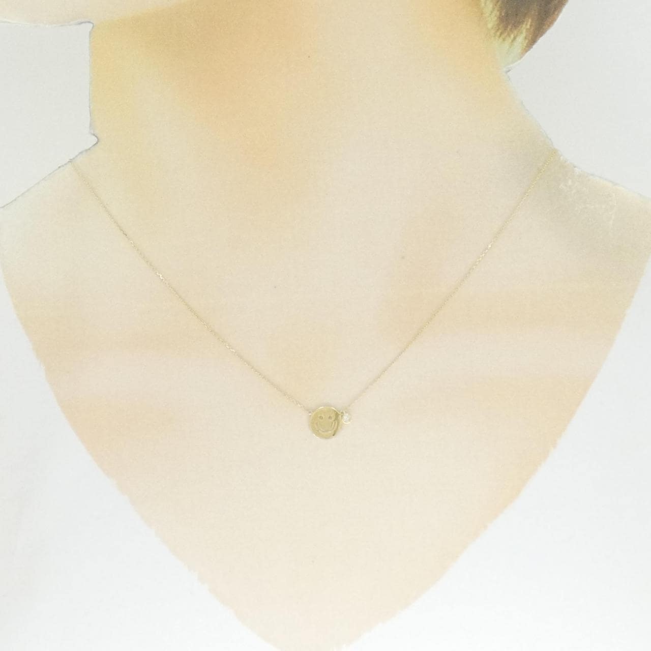 K18YG/K18WG ダイヤモンド ネックレス 0.02CT