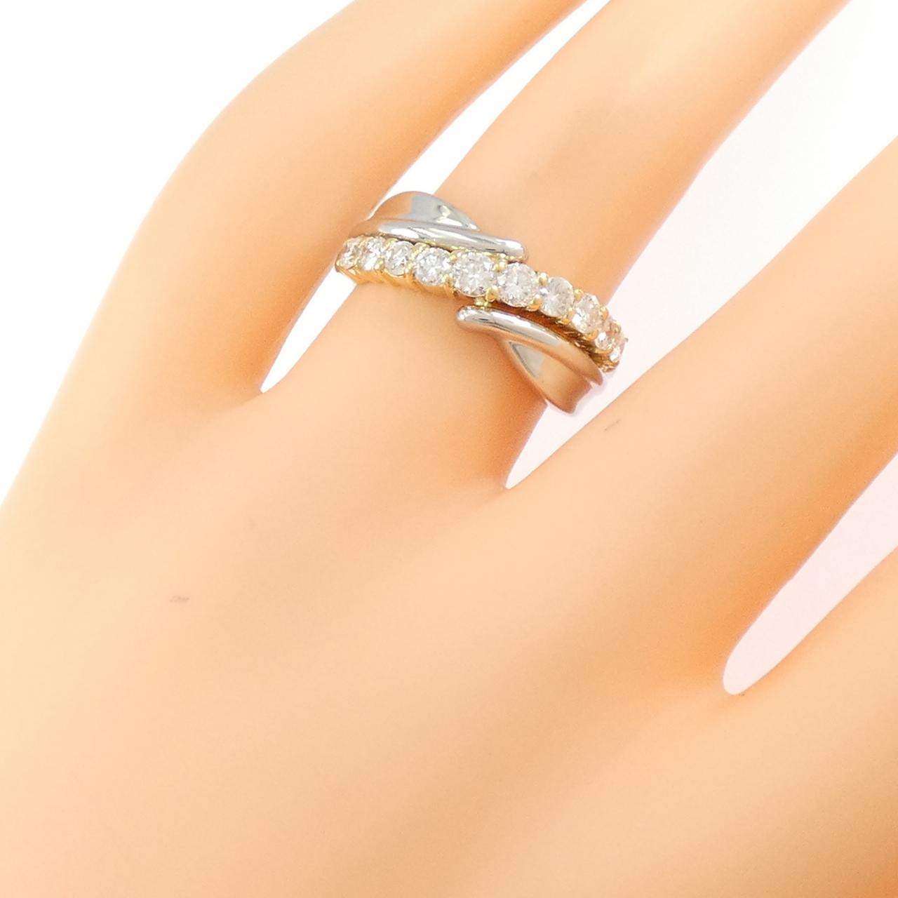 PT900/K18YG ダイヤモンド リング 0.70CT