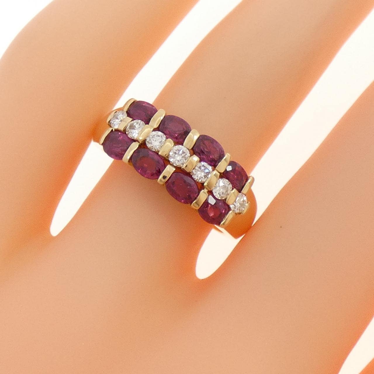 18KYG ルビー リング 1.21CT