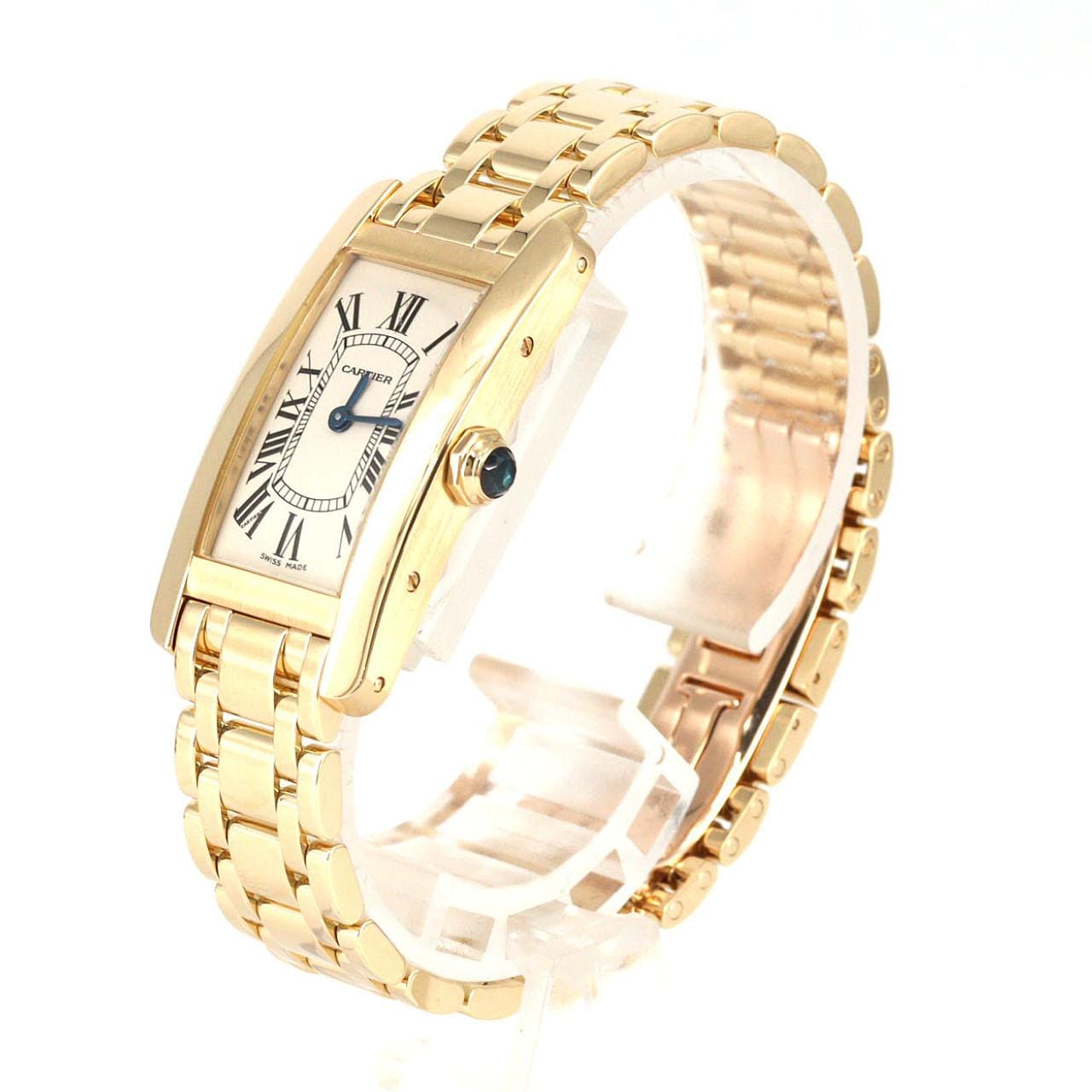 カルティエ タンクアメリカンSM YG W26015K2 YG クォーツ