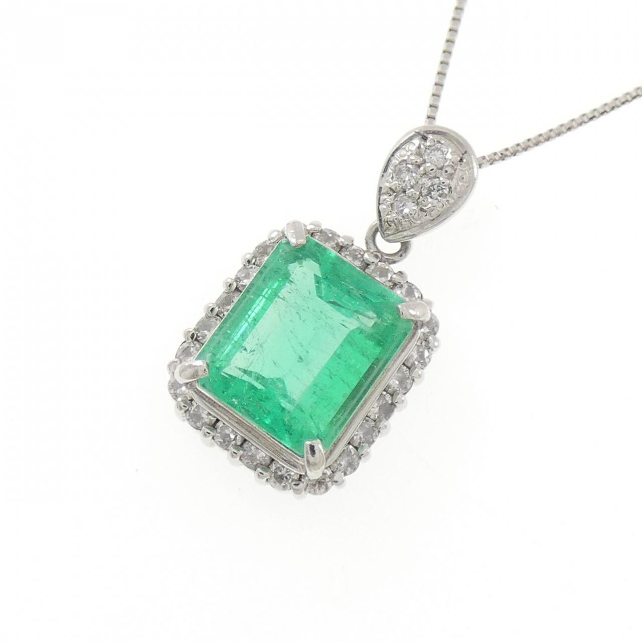 PT900/PT850 エメラルド ネックレス 2.02CT