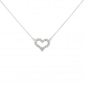 PT900/PT850 ハート ダイヤモンド ネックレス 0.30CT