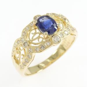 K18YG サファイヤ リング 0.71CT