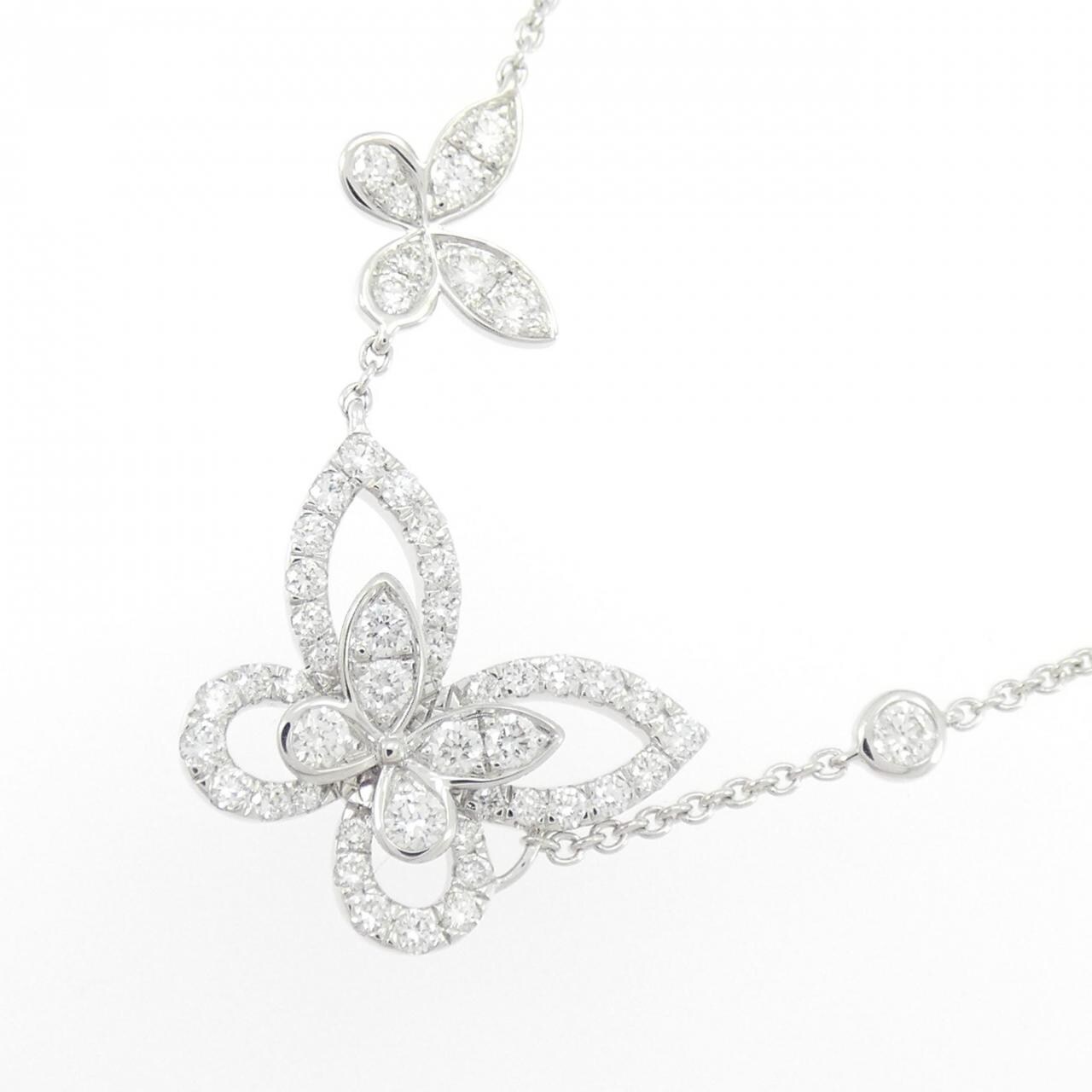 グラフ ダブル バタフライ シルエット ネックレス