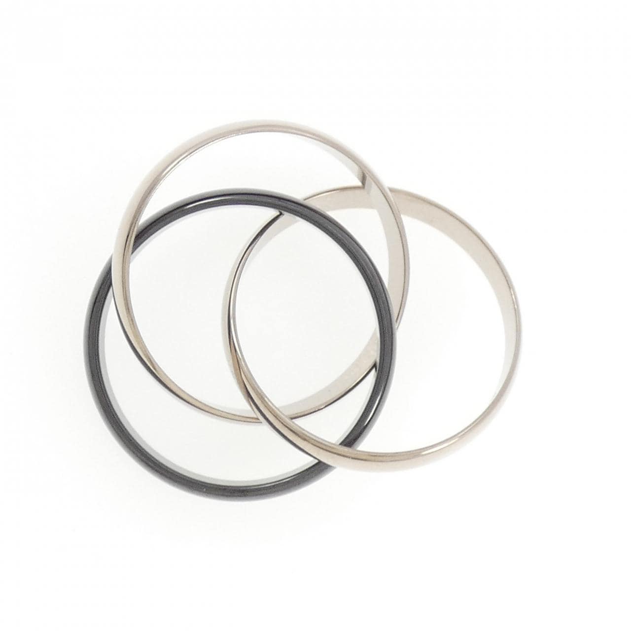 カルティエ トリニティ ブラック&ホワイト リング