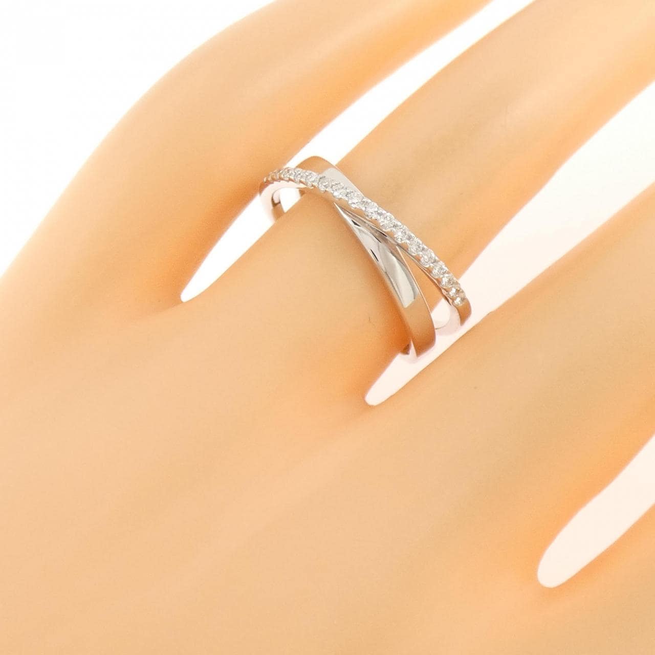 K18WG ダイヤモンド リング 0.16CT