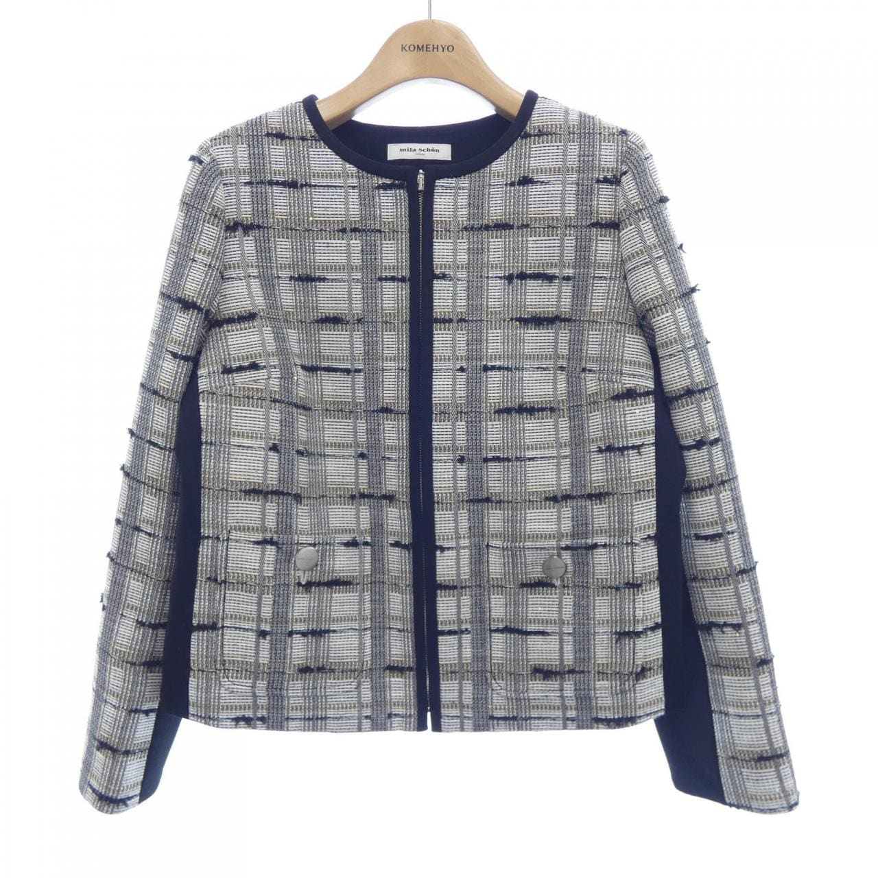 ミラショーン mila schon ノーカラージャケット