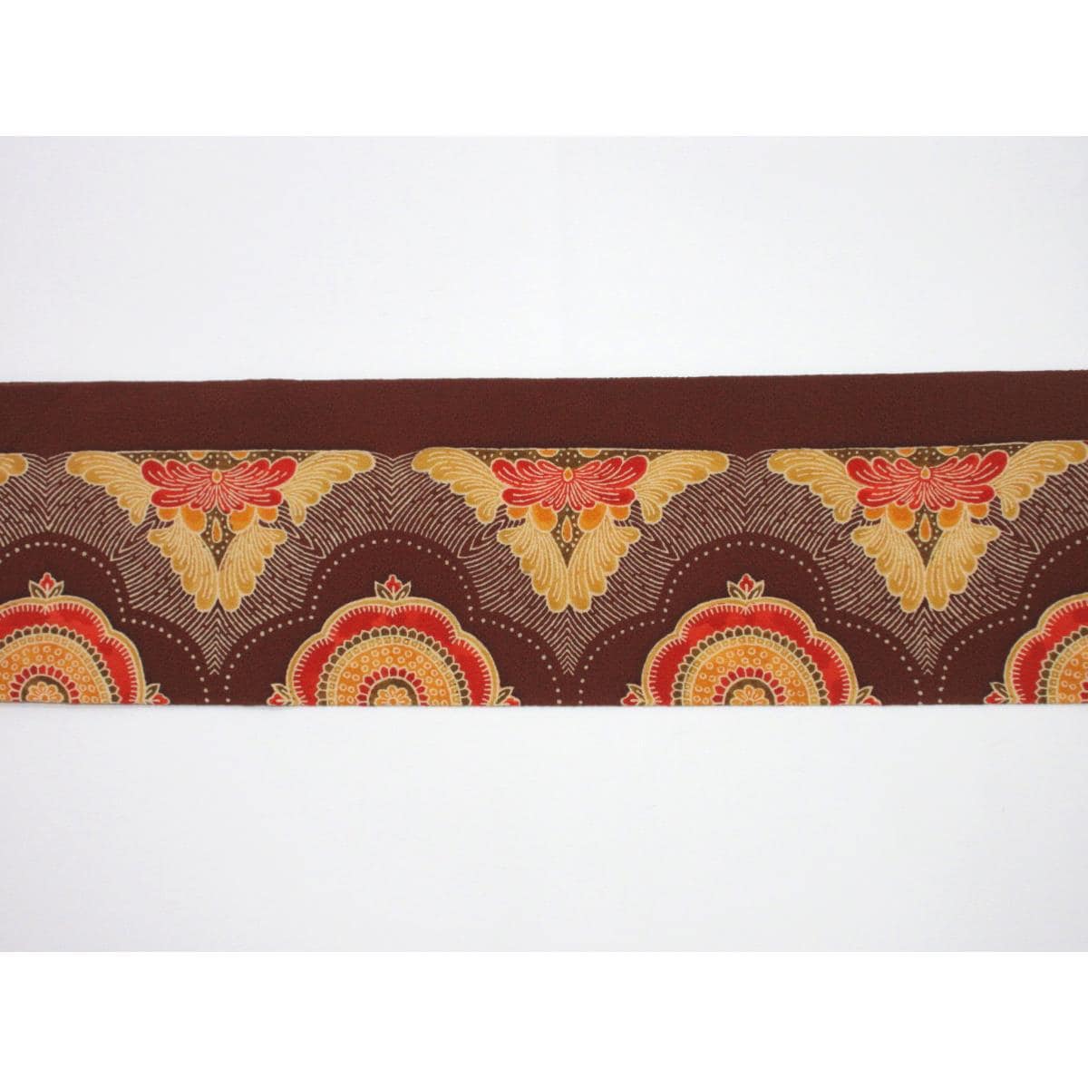 名古屋帯　ちりめん染帯　全通柄