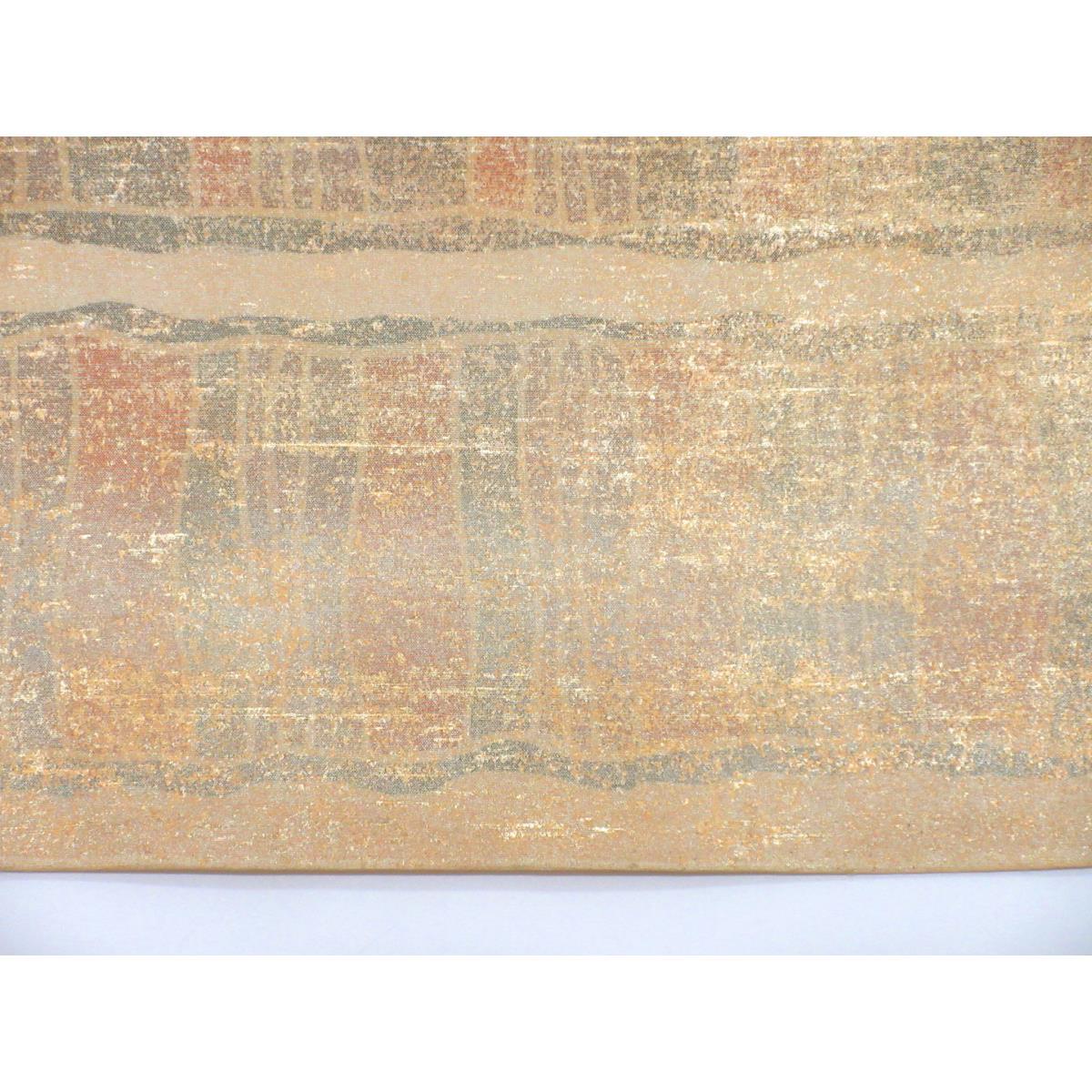 袋帯　牛首紬　芯なし仕立