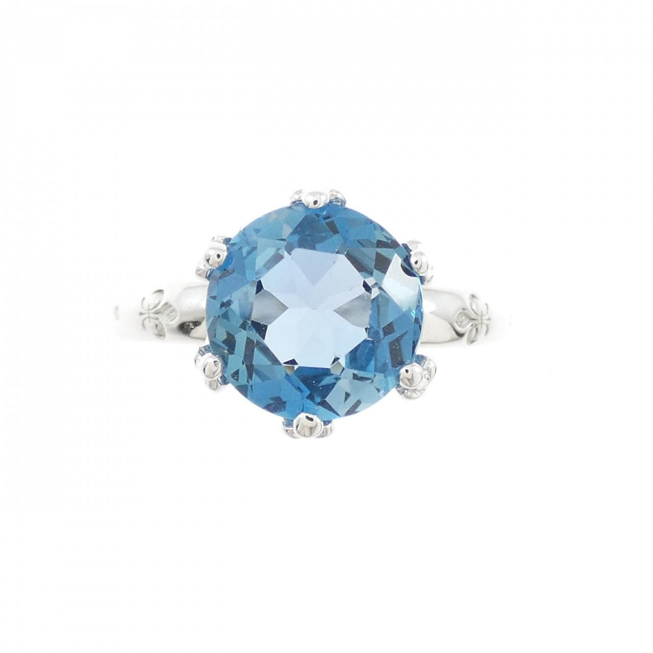 K10WG ブルートパーズ リング 2.09CT