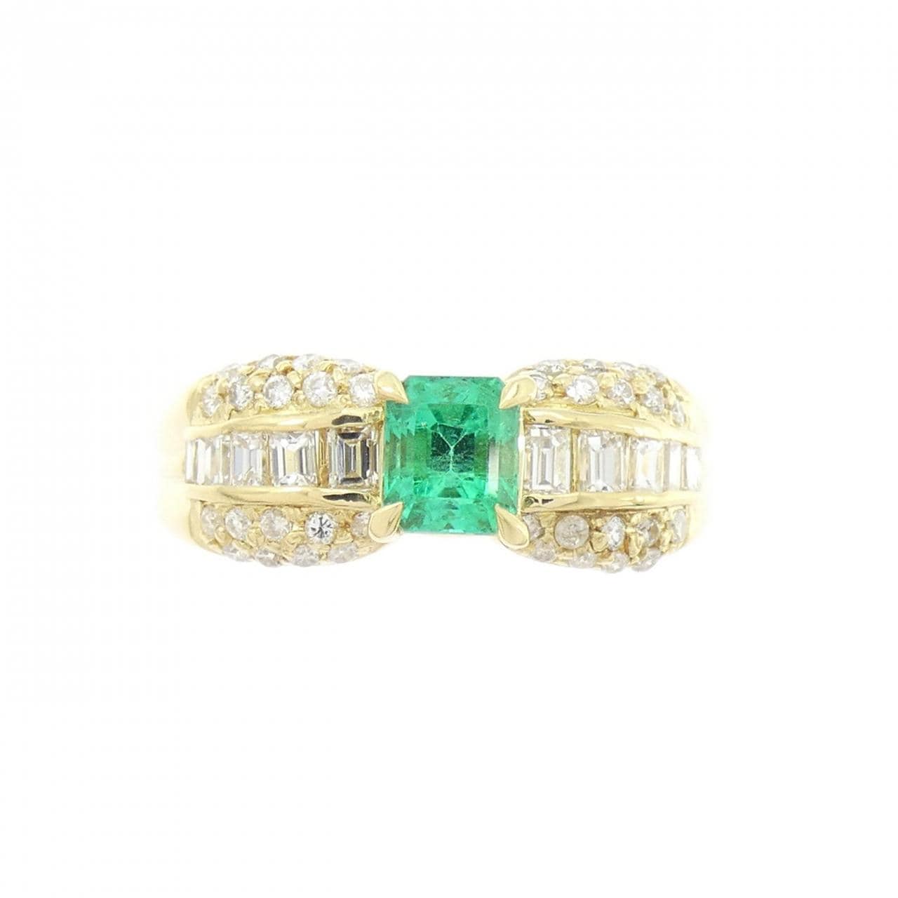 K18YG エメラルド リング 0.45CT