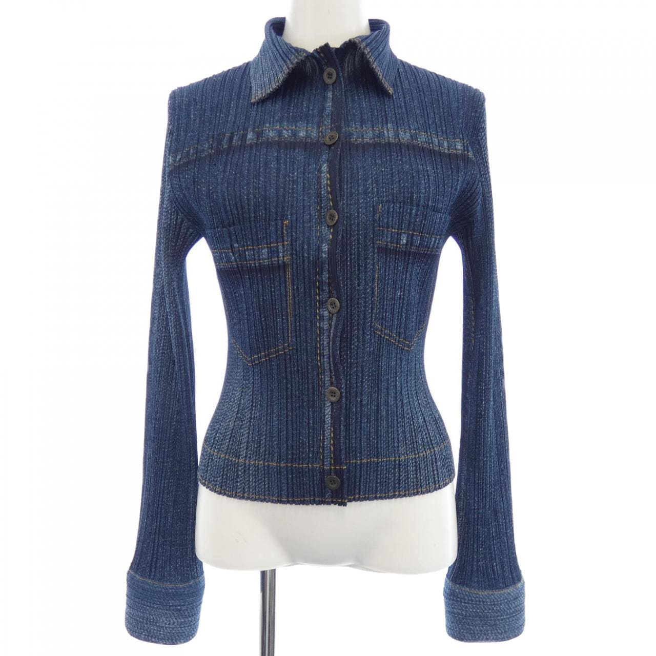 【ヴィンテージ】プリーツプリーズ PLEATS PLEASE 2002デニム転写プリント PP23-JD921 7557092 ジャケット