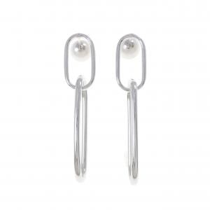 【新品】PT900/K18WG/PT850 アコヤパール ピアス 7.6mm