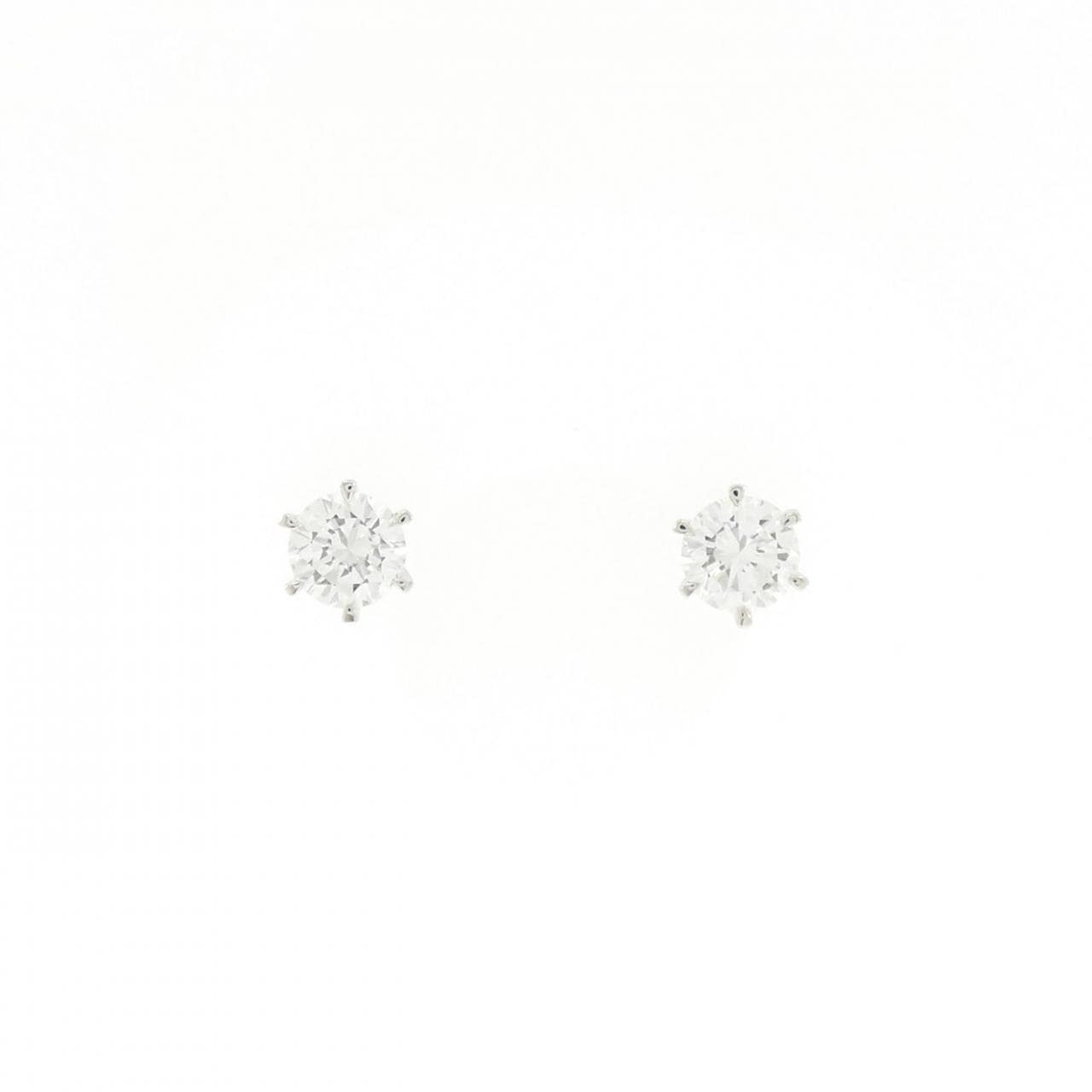 【リメイク】PT900/ST ダイヤモンド ピアス 0.343CT 0.350CT E VS1 VG