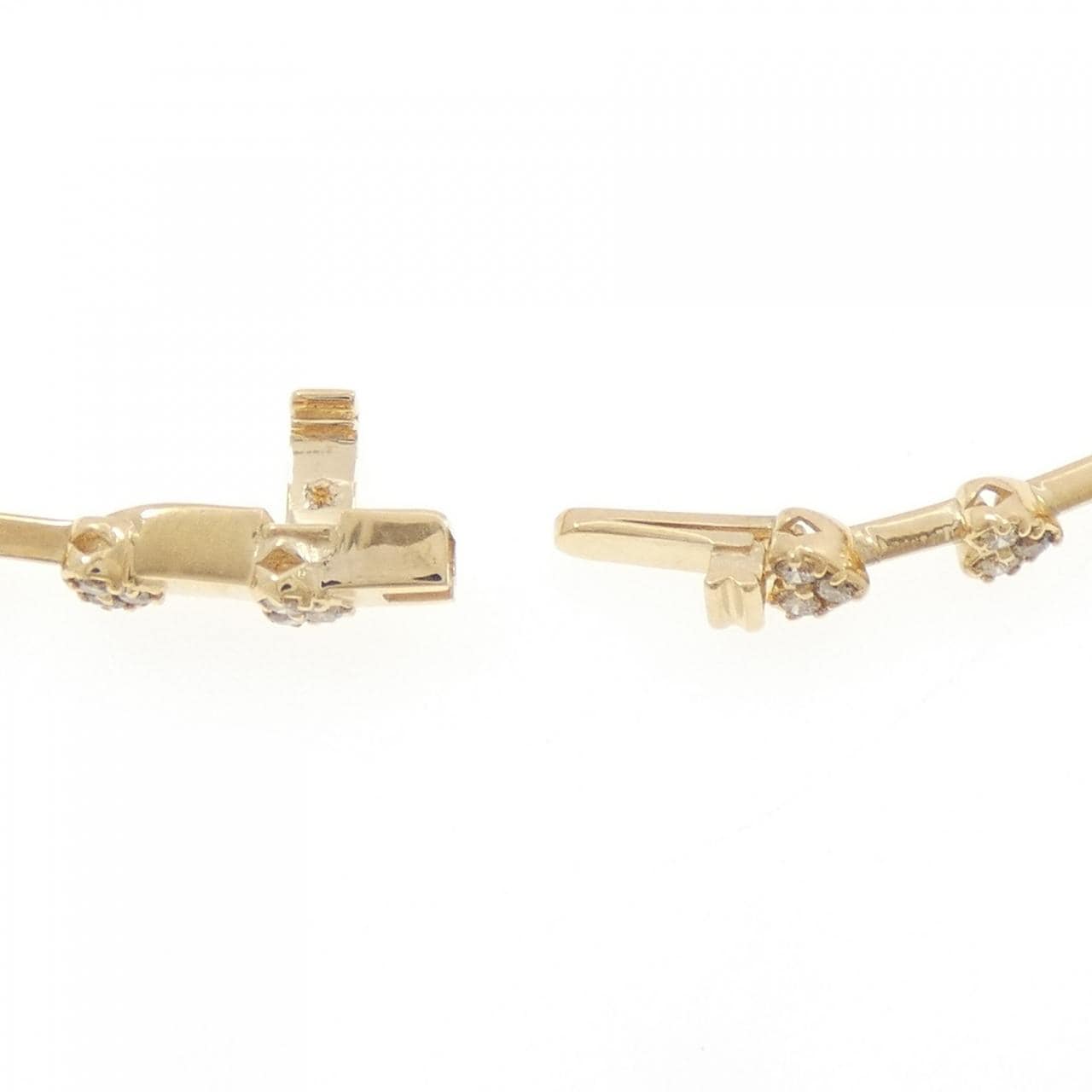 750YG ハート ダイヤモンド ブレスレット