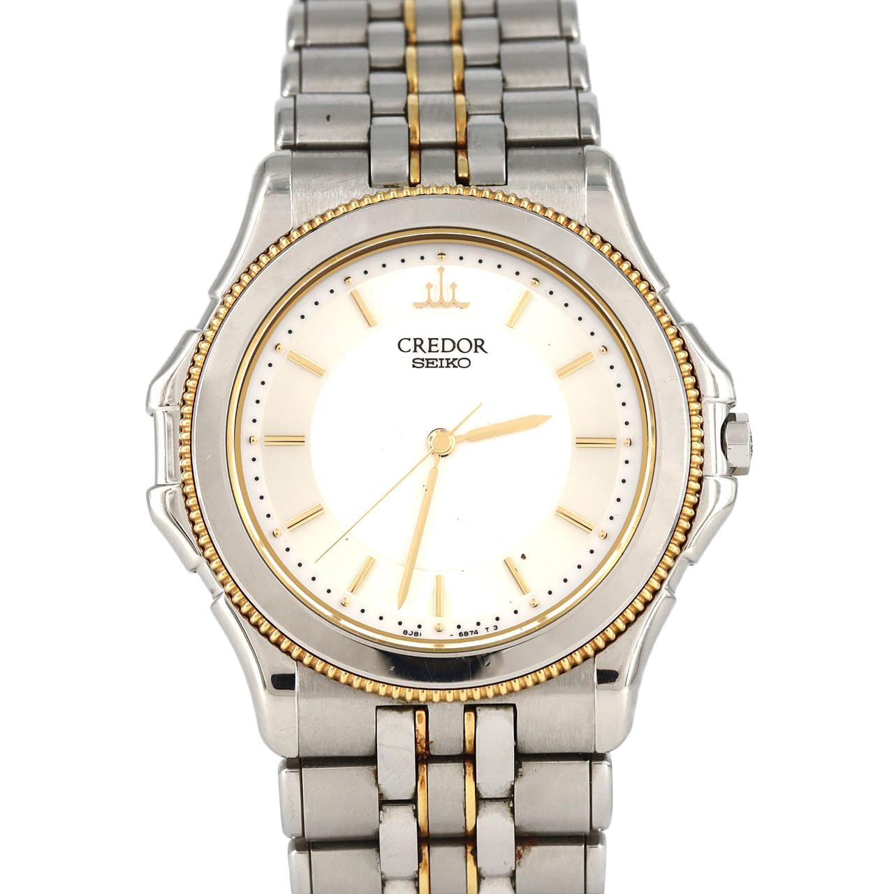 【ノーメンテナンス還元価格】セイコー クレドールパシフィーク コンビ 8J81-6B60/GCAR034 SSxYG クォーツ