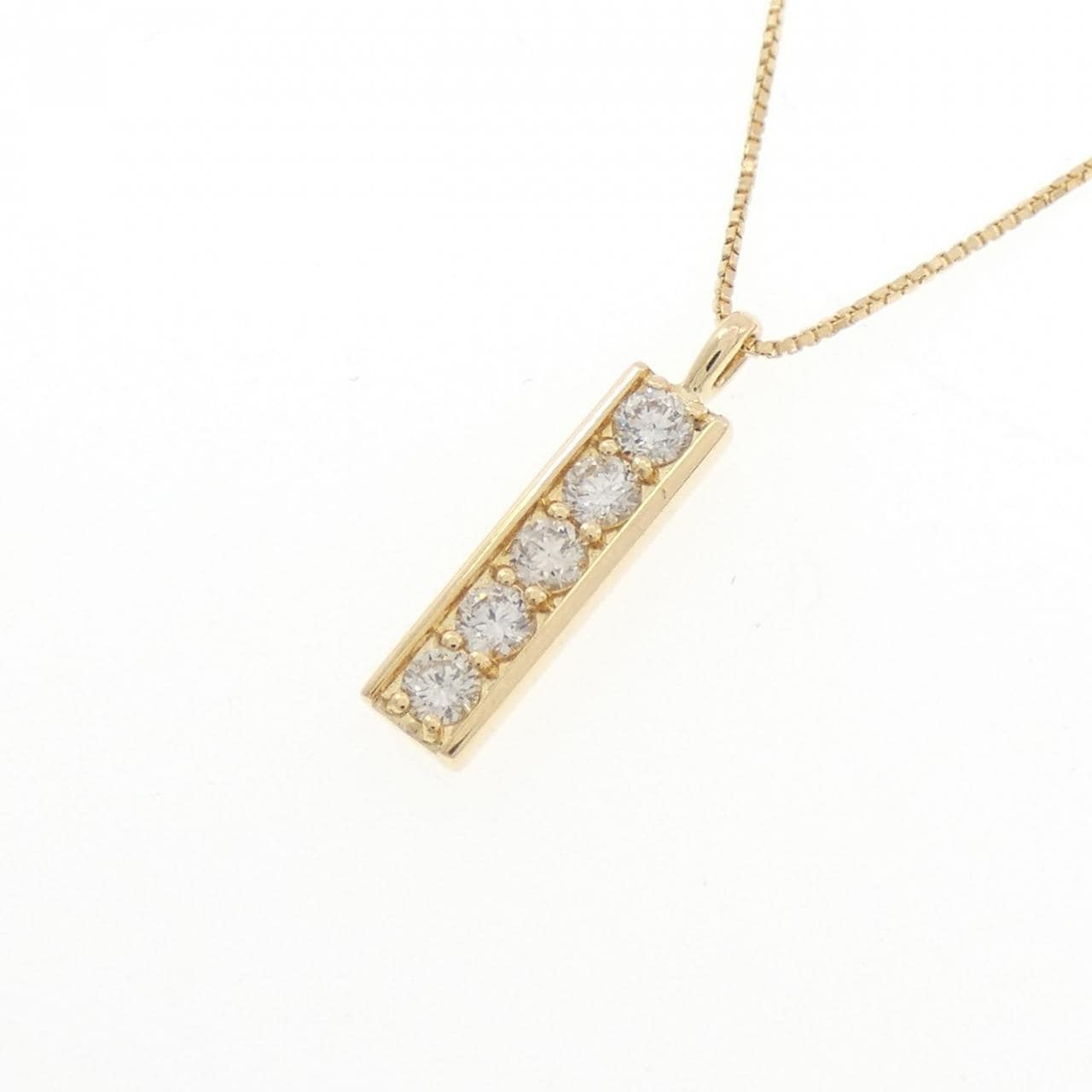 K18YG ダイヤモンド ネックレス 0.19CT