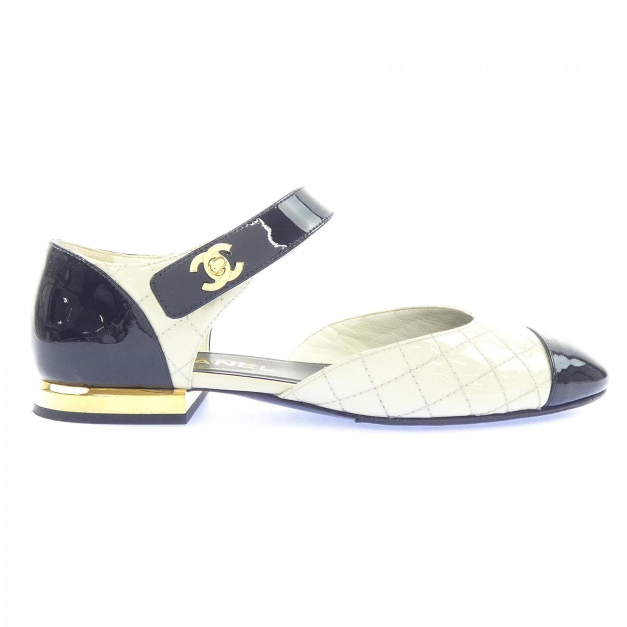 シャネル CHANEL バレリーナ ターンロック G38441X56595 フラットシューズ