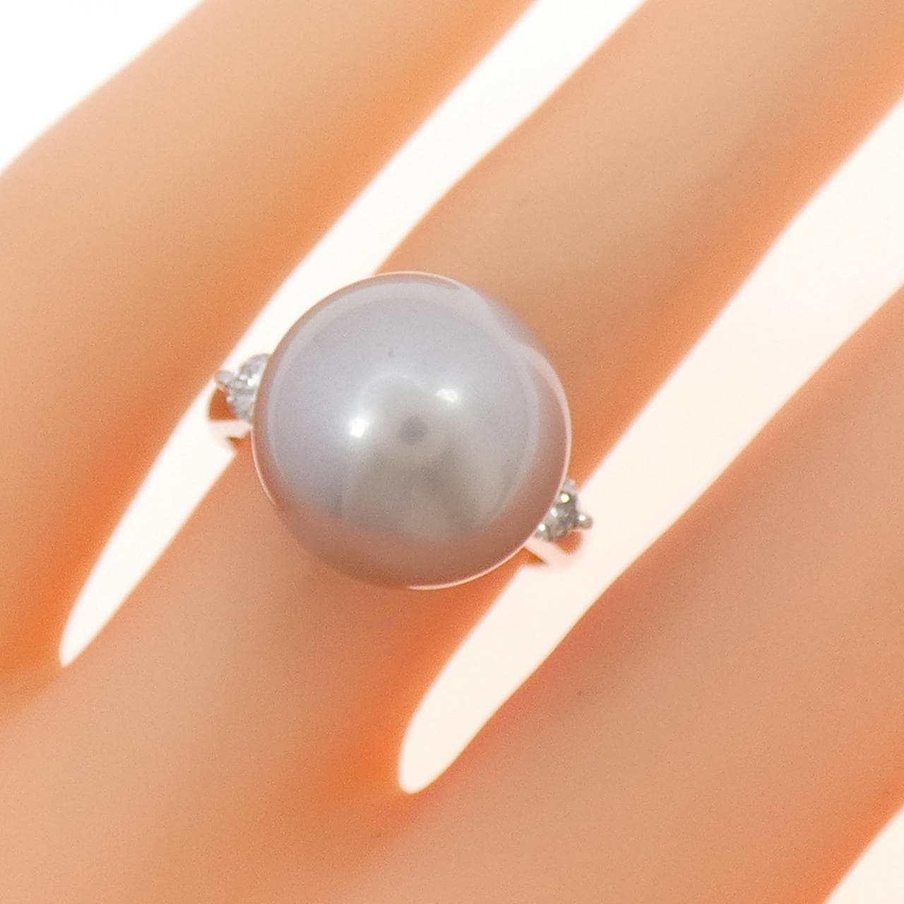 PT900 黒蝶パール リング 12.5mm