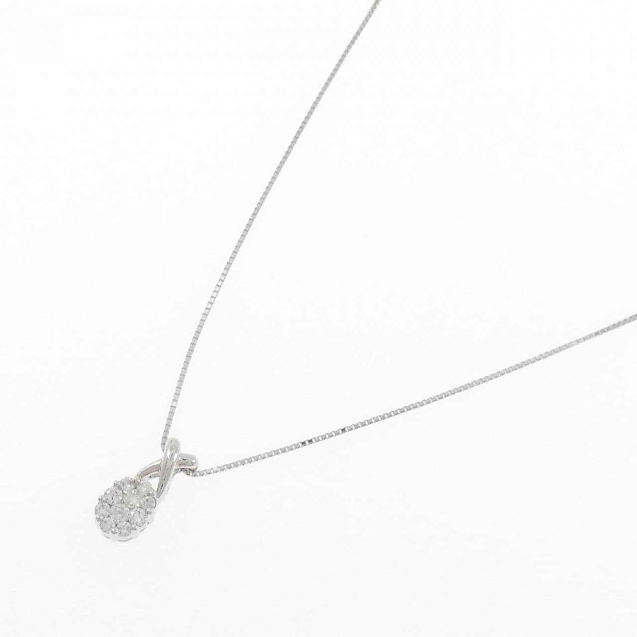 K18WG ダイヤモンド ネックレス 0.35CT