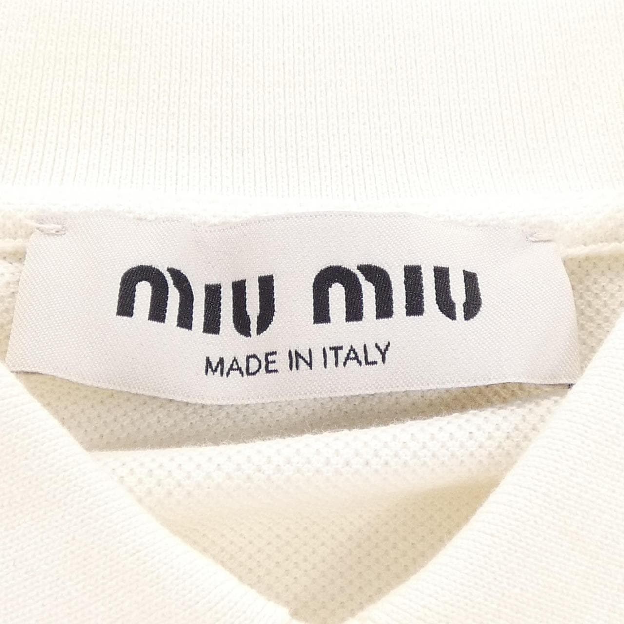 ミュウミュウ MIU MIU コットンピケ MIU MIU ロゴ MJN535 SOOO 14RW ポロシャツ
