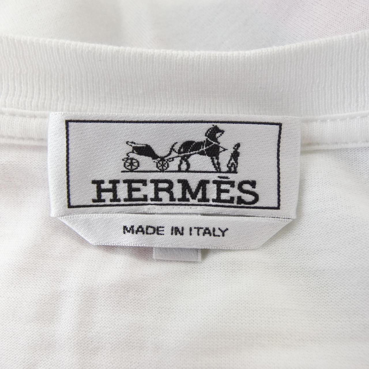 エルメス HERMES プリントストライプポケット *31-5758. Tシャツ
