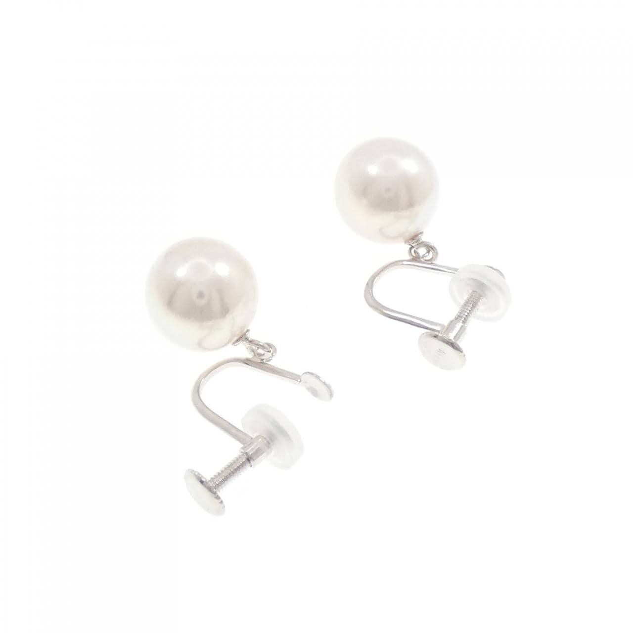14K White Gold Akoya Pearl Earrings 9mm