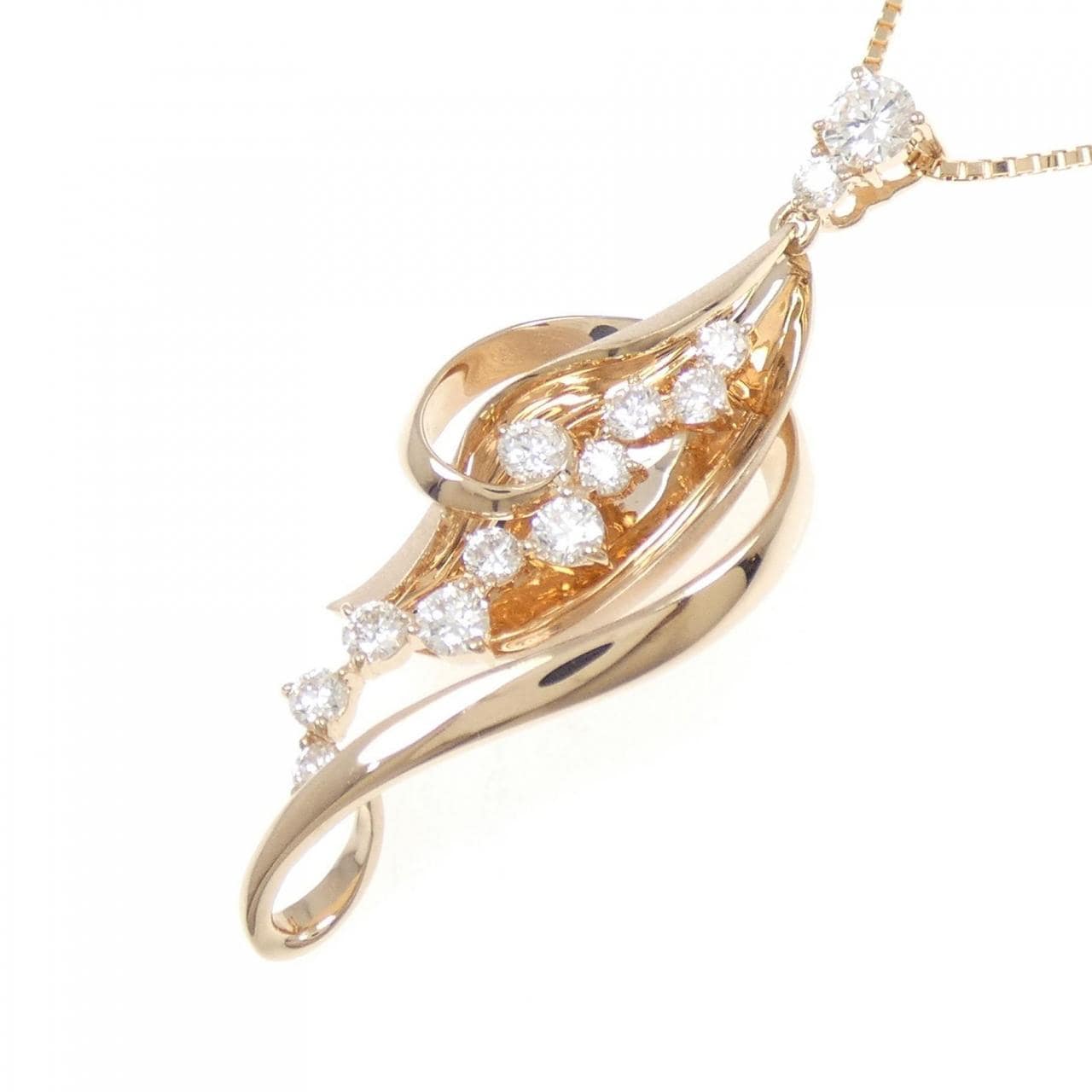 K18PG ダイヤモンド ネックレス 0.78CT