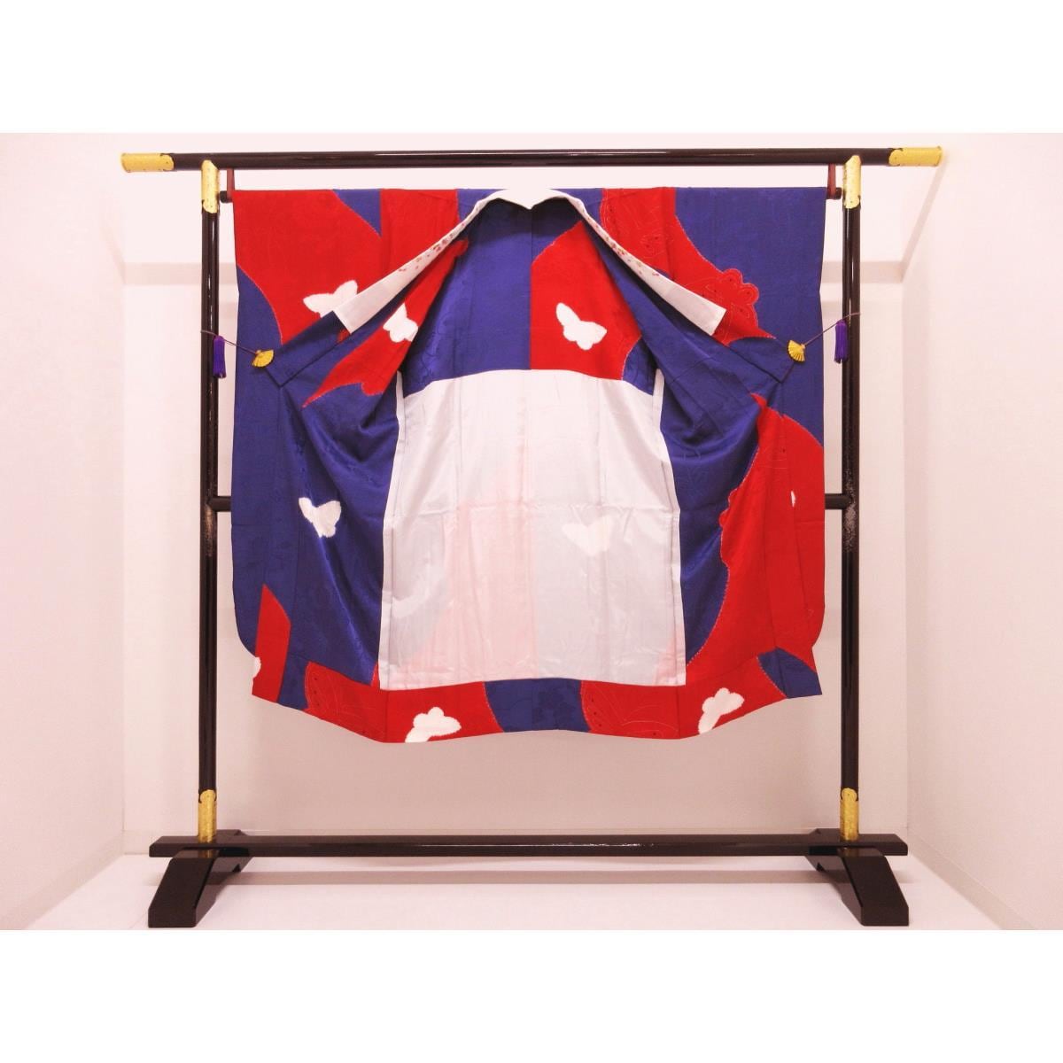 長衫振袖金彩加工抽皺