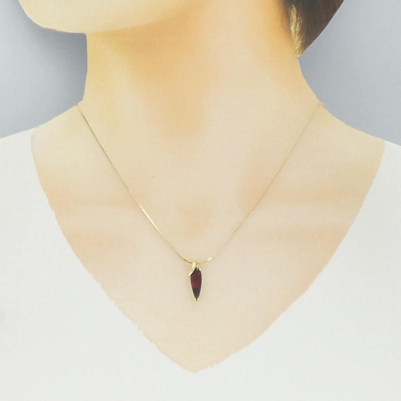 K18YG ガーネット ネックレス 2.00CT