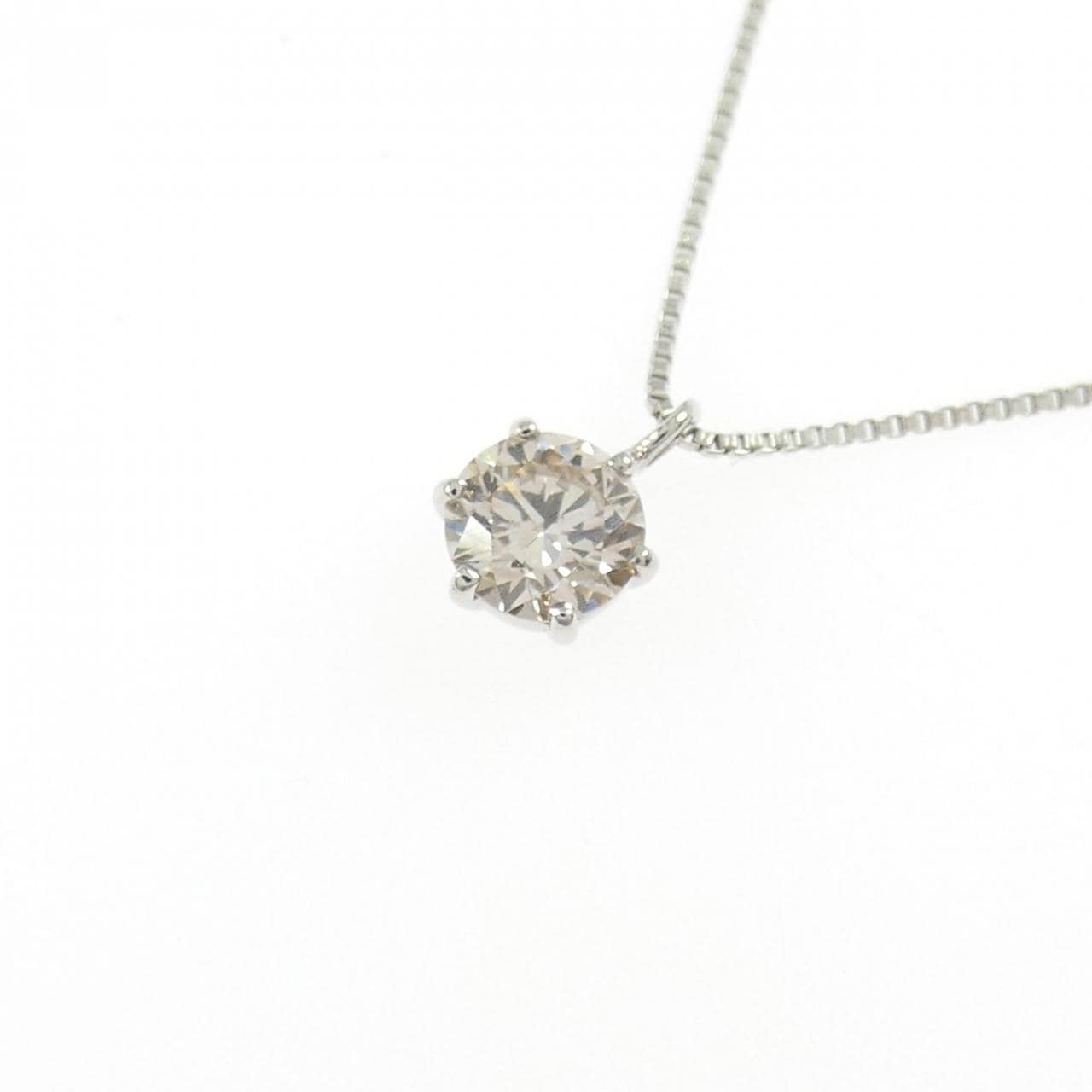 PT900/PT850 ソリティア ダイヤモンド ネックレス 0.30CT
