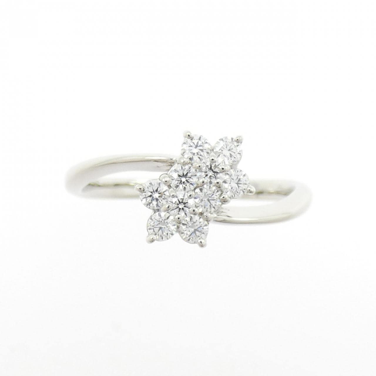 PT900 フラワー ダイヤモンド リング 0.300CT