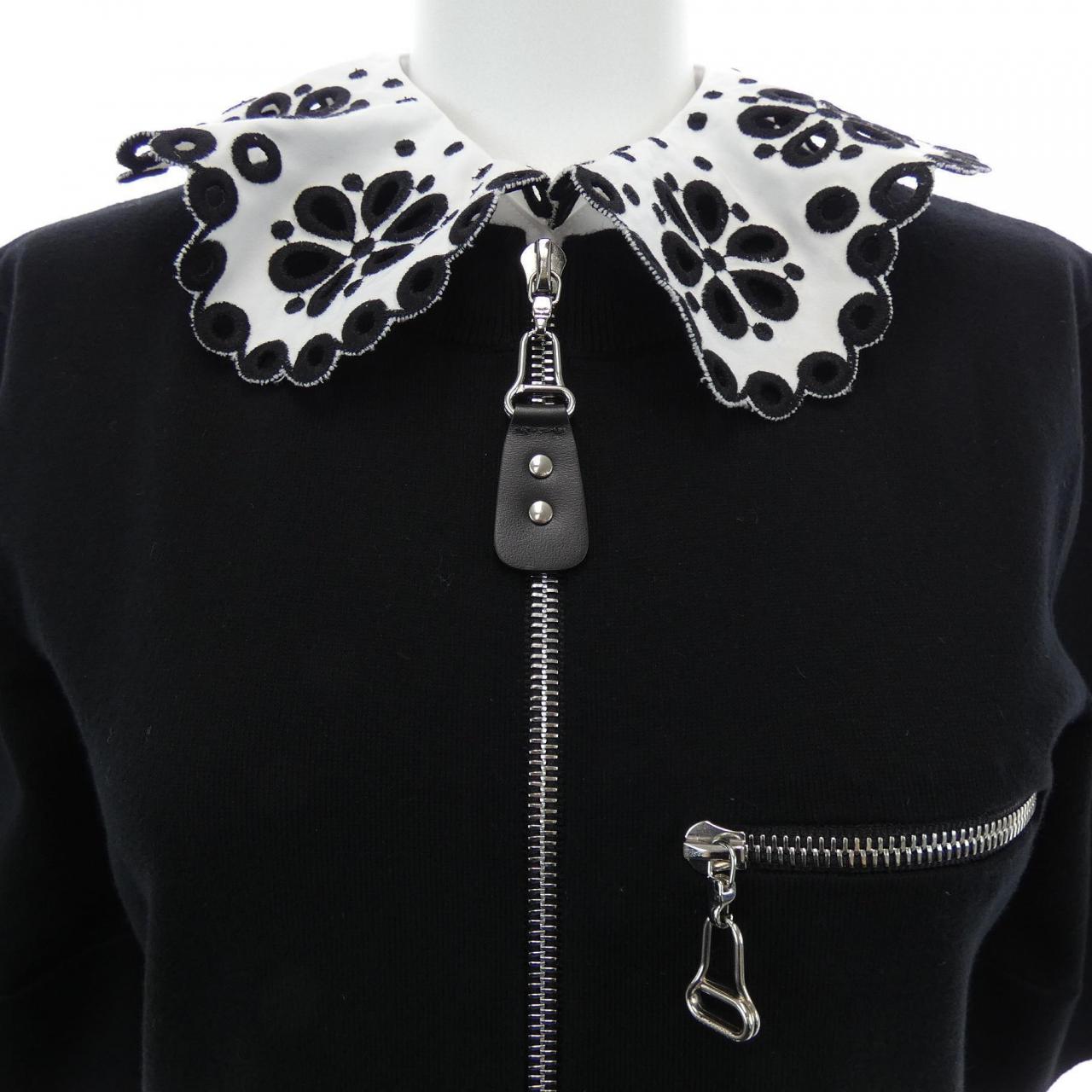 ルイヴィトン LOUIS VUITTON ブロイダリーカラージップアップニットドレス FSKD01MYI ワンピース