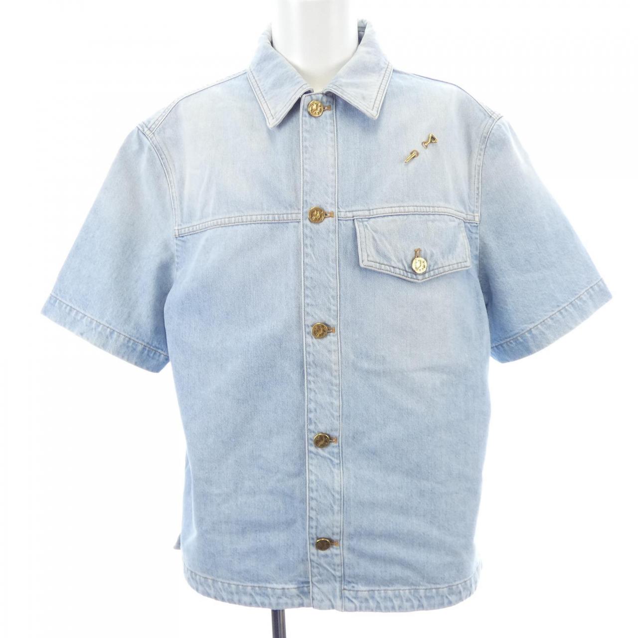 ルイヴィトン LOUIS VUITTON デニムショートスリーブシャツ HLS50WEU6 S／Sシャツ